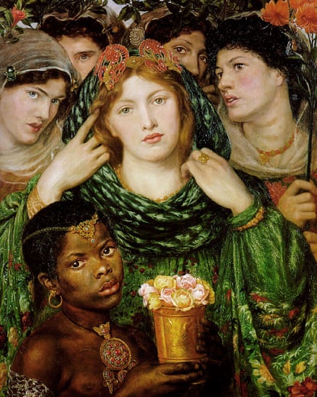 Eaton also appears, back right, in Rossetti’s The Beloved.