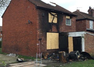 The scene of the fatal house fire