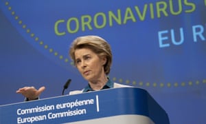 Ursula von der Leyen, president of the European Commission, during a press conference in April.