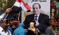 Egyptian president Abdel Fattah al-Sisi addresses the Supreme Judicial Council on 23 April.