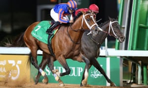 Maximum Security (left) won the $20m Saudi Cup last month.
