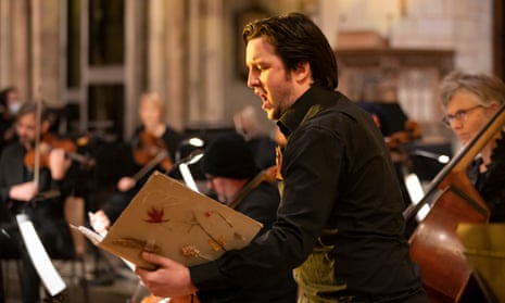 William Morgan sings as Dara McAnulty in Scenes from the Wild in Southwark Cathedral, London.