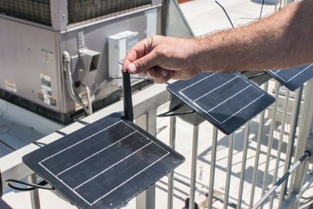 a personification calibrating rooftop aerial monitoring
