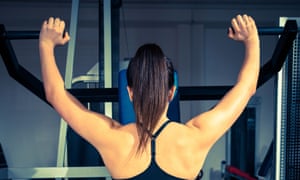Woman working out in fitness