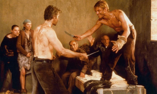 A young Sean Bean (right), with Nigel Terry and Tilda Swinton in Derek Jarman's Caravaggio (1986).