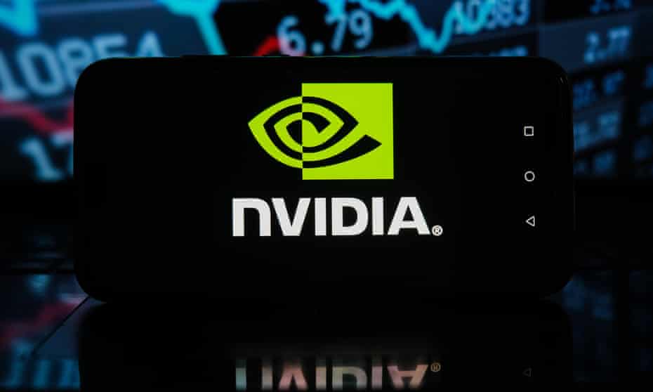 Nvidia logo seen displayed on a smartphone