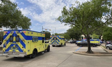 Emergency personnel at the scene of a fatal shooting, in Austin, Texas, on Sunday.
