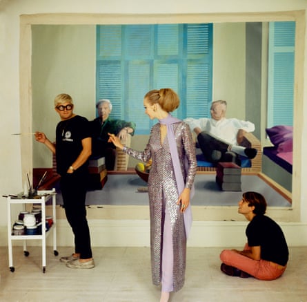 David Hockney, Maudie James and Peter Schlesinger.