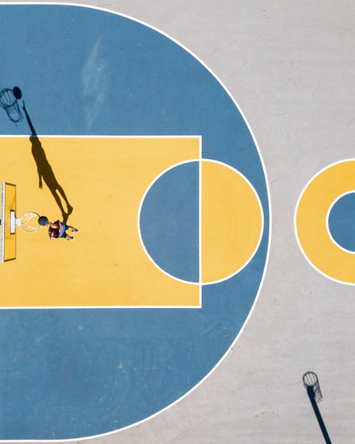 High Times Petra Leary S Bird S Eye View Of Basketball Courts Art And Design The Guardian