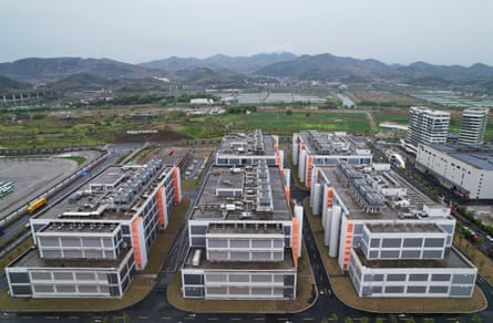 Aerial photo of Alibaba’s Zhejiang cloud computing datacentre in Hangzhou, China