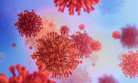 3D illustration of the coronavirus and its protein ‘spikes’