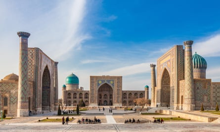 The Registan place in Samarkand, Uzbekistan.
