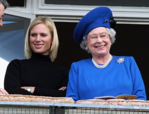 2003: The Queen with her granddaughter Zara Phillips at the Cheltenham Gold Cup