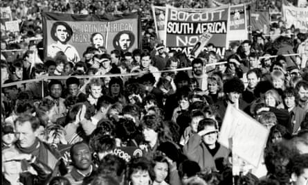 By the 1980s anti-apartheid was one of the great left causes of the day alongside the Campaign for Nuclear Disarmament and support for the Sandinistas in Nicaragua.