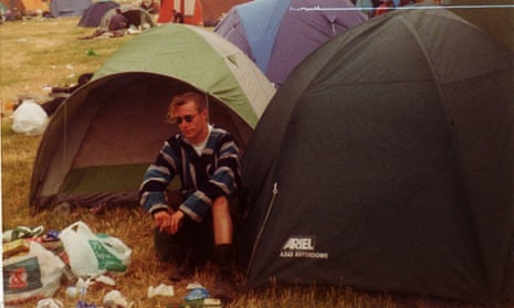 Dorian Lynskey at his first Glastonbury festival, 1994.