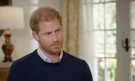 Prince Harry during an interview with ITV's Tom Bradby.