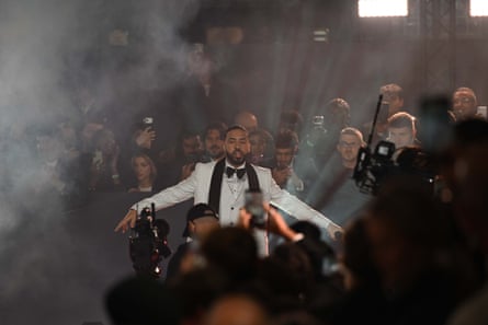 French Montana performs during Ballon dâÂÂOr ceremony.