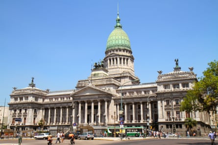 Palace of National Congress on Avenida Rivadavia.