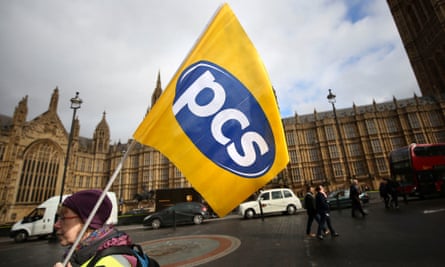 Public and Commercial Services Union (PCS) staff vote to go on strike in a dispute over pay, October 2019.