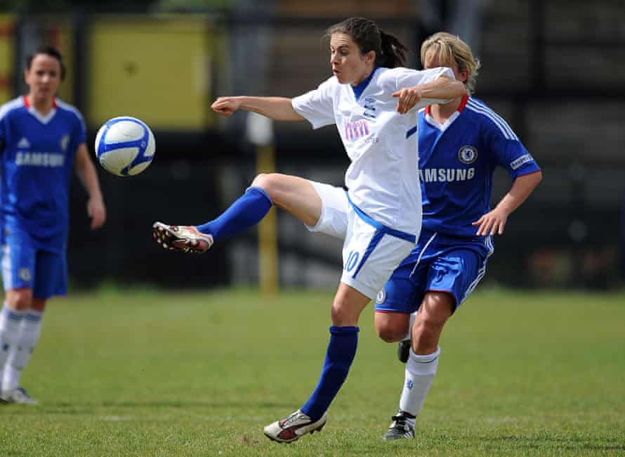 Karen Carney in action for Birmingham against Chelsea in 2011.
