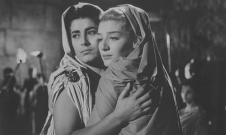 Irene Papas, left, as Antigone, with Maro Kontou as her sister Ismene, in Antigone, 1961, directed by George Tzavellas.