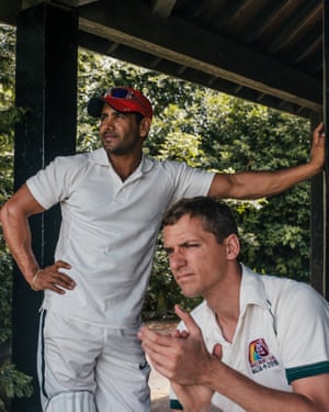 Graces Cricket ClubMahender Pal (Captain) and Stuart Anthony (Vice Captain) watching their side bat.