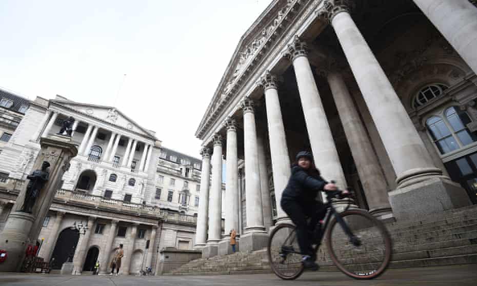 The Bank of England in City of london