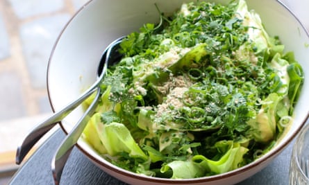 A salad bowl at the Grand Place Café.