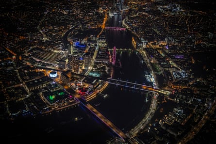 Illuminated River from Waterloo to Lambeth.