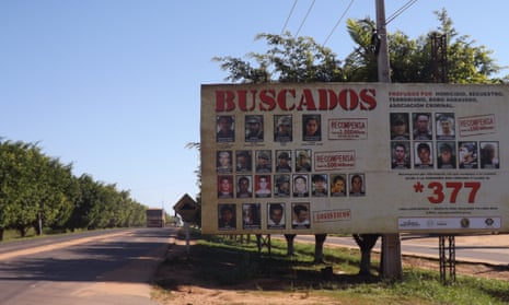 A wanted poster for EPP and ACA guerrillas in the town of Horqueta.
