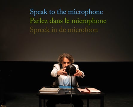 An illustrated lecture … Rabih Mroué in Four Walls and A Roof.