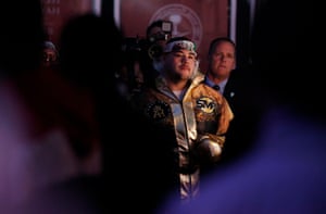 Andy Ruiz Jr during the ring walk.