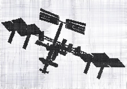 International Space Station 2016, a drawing for Aleksandra Mir’s space tapestry.