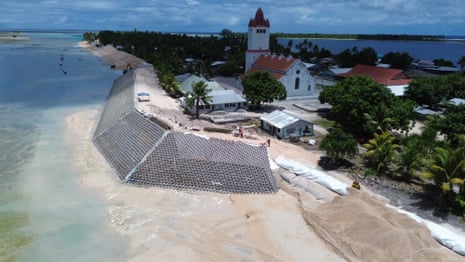 Funafuti land reclamation works as part of the Tuvalu Coastal Adaptation Project.