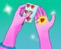 an illustration of two hands holding a card with hearts printed on it