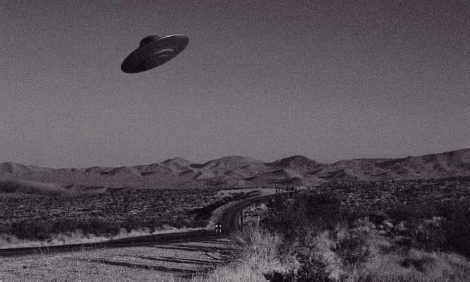 A UFO over the Mojave desert, California.