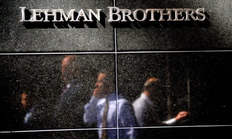 Former Lehman Brothers staff leave its New York HQ