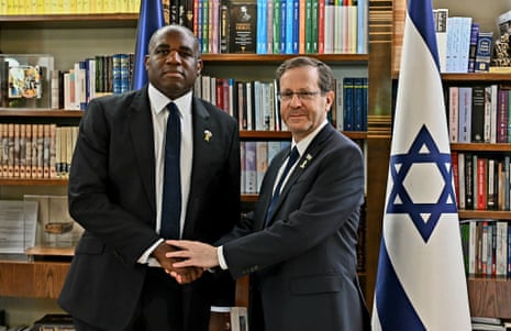 David Lammy meeting with Israeli President Isaac Herzog in West Jerusalem today.