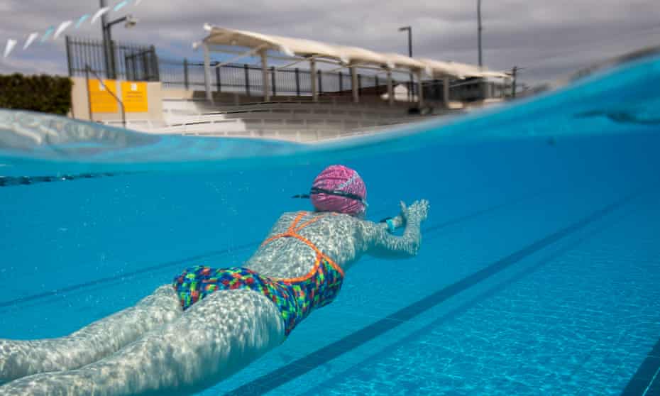 Woman swimming at Grandville Swimming Centre, Sydney