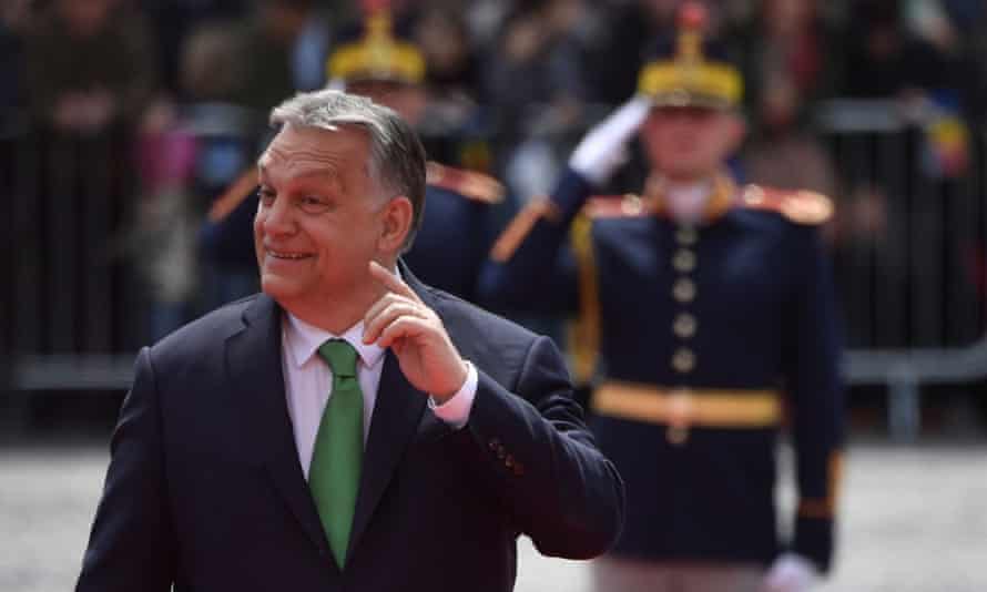 Orbán at an EU summit in Romania in May.