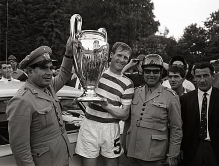 Billy McNeill with the European Cup in 1967, after Celtic’s victory over Internazionale in Lisbon.