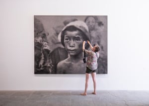 Child Labour, 2007, by Zhang Huan, an artwork made from ashes and debris found on work sites
