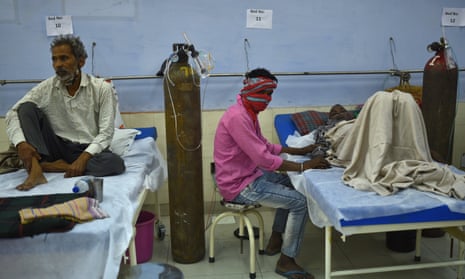 A Sikh Covid charity treatment centre in the outskirts of New Delhi, India, 24 May 2021.