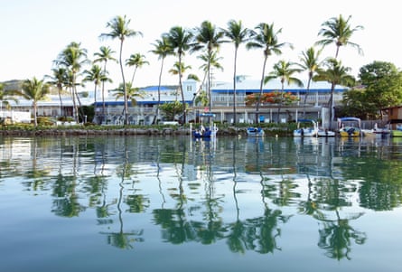Villa Parguera, a hotel, floats above the bay.