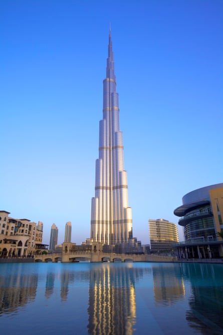 Dubai’s Burj Khalifa is currently the world’s tallest building at 828m.