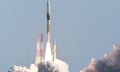 Japan has launched a rocket carrying a small lunar lander and an X-ray telescope that will explore the origins of the universe