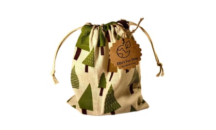 Eco Friendly Christmas Gift Bags with tree print