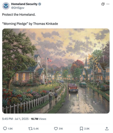 A post by the Department of Homeland Security on X.