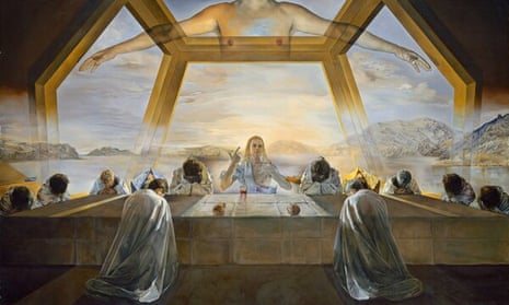 Salvador Dalí’s The Sacrament of the Last Supper, 1955, with its geometric backdrop, hangs in the National Gallery of Art, Washington DC.
