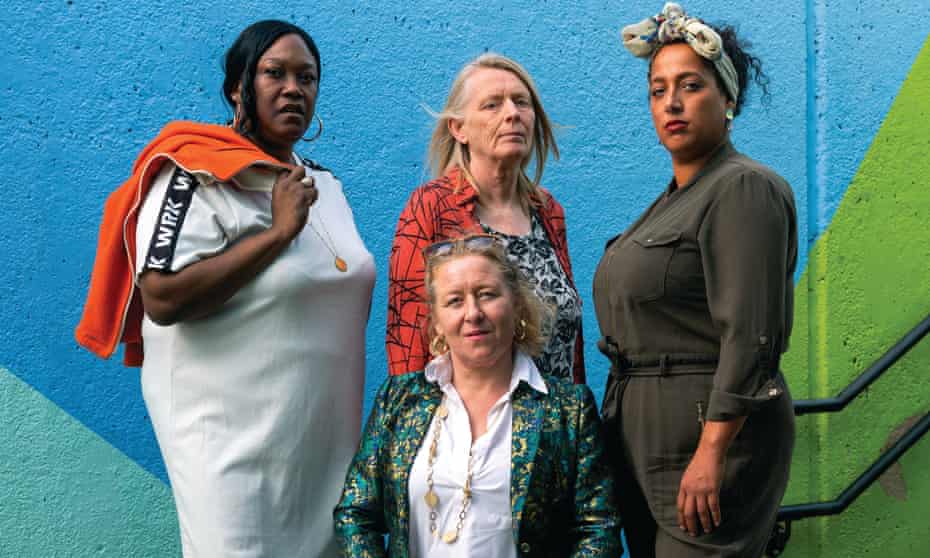 Inside Bitch is a new show devised by four women with experience of the penal system ... Clockwise from left, Jennifer Joseph, Lucy Edkins, Jade Small and TerriAnn Oudjar.